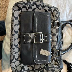 Coach Monogram Black and Gray Briefcase